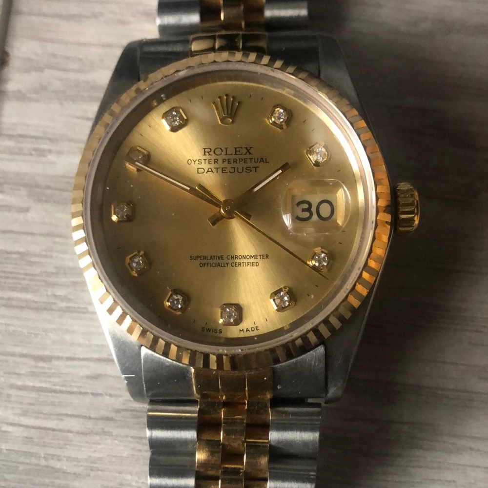 Rolex with Diamonds oyster perpetual date just